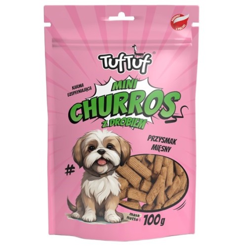 Tuf Tuf Mini Churros z drobiem dla psa 100g Tuf Tuf Mini Churros z drobiem dla psa 100g