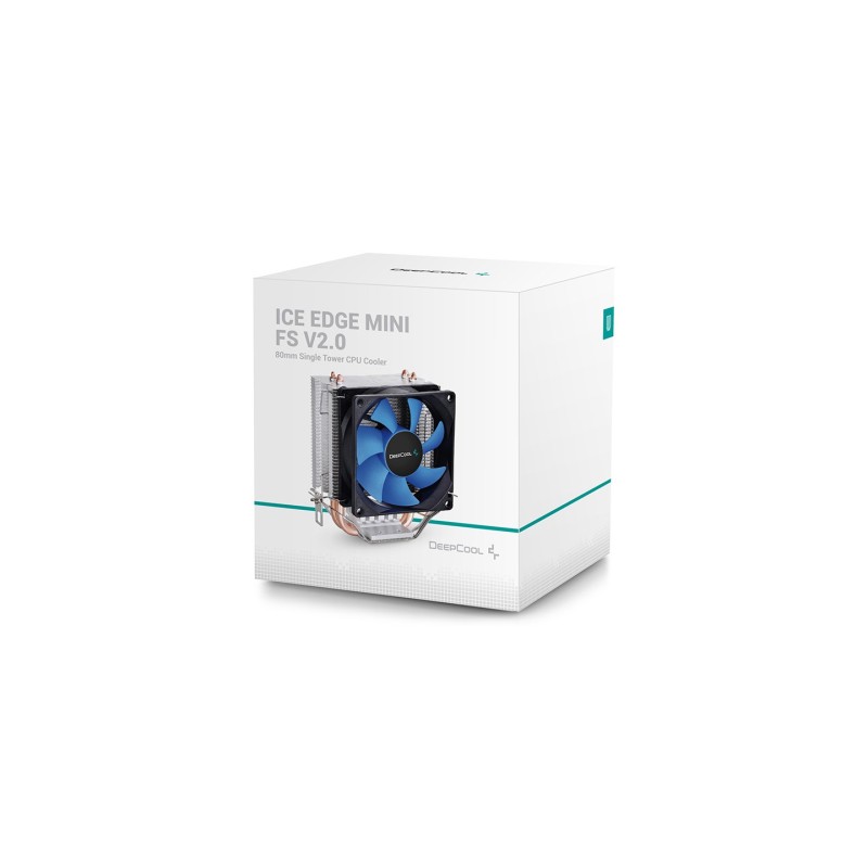 DeepCool ICE EDGE MINI FS V2.0 Processor Air cooler 8 cm Black, Blue, Silver 1 pc(s) DeepCool ICE EDGE MINI FS V2.0 Processor Air cooler 8 cm Black, Blue, Silver 1 pc(s)