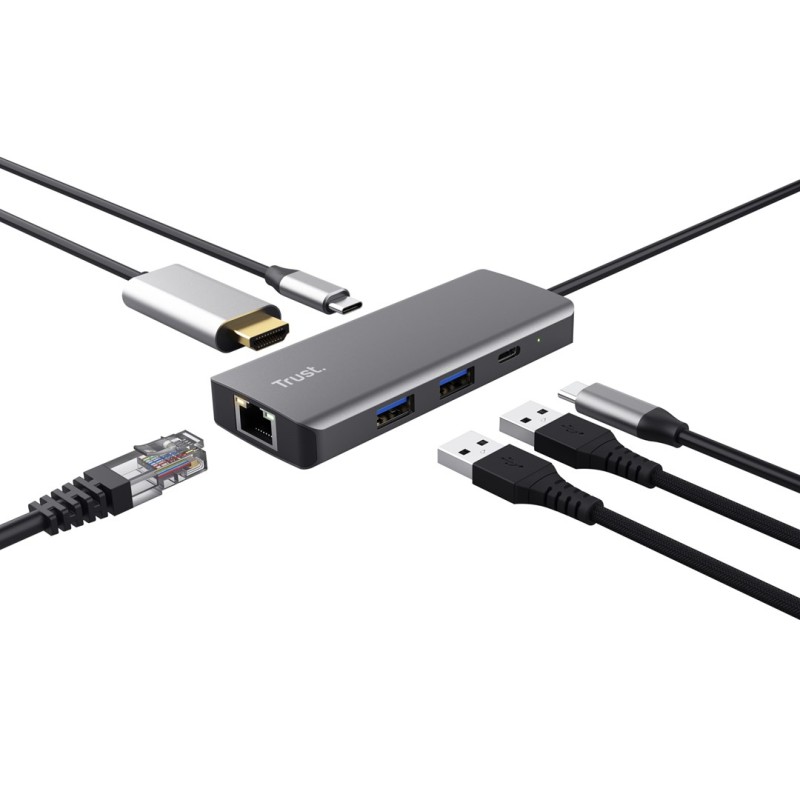 Trust Dalyx USB Type-C 1000 Mbit/s Silver Trust Dalyx USB Type-C 1000 Mbit/s Silver