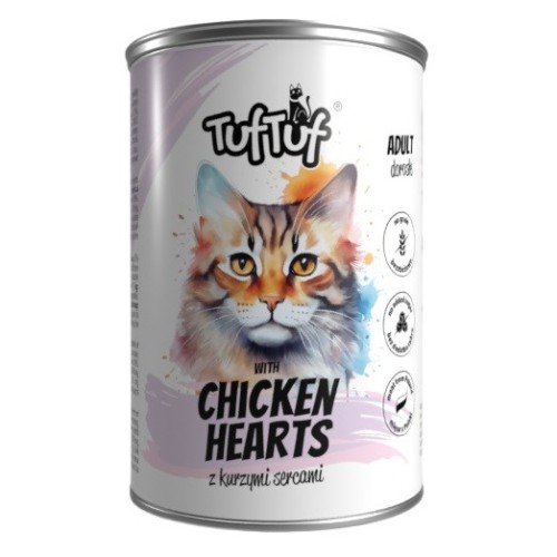 TUF TUF Meatloaf with chicken hearts - wet cat food - 400g TUF TUF Meatloaf with chicken hearts - wet cat food - 400g