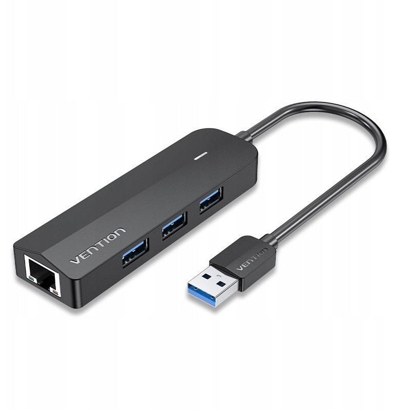 Hub 5w1 Vention USB 3.0 + adapter Gigabit Ethernet