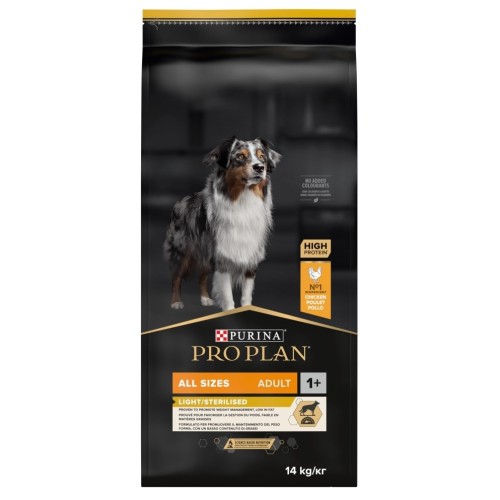 PURINA Pro Plan Light Sterilised All Sizes Adult - dry dog food - 14kg