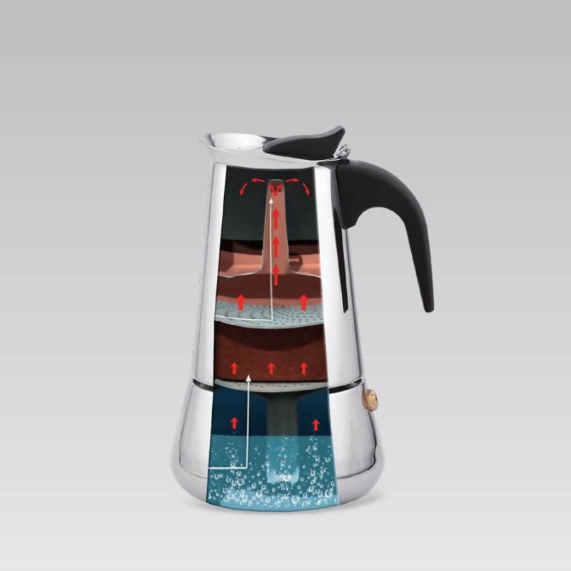Maestro 4 cup coffee machine MR-1660-4 silver Maestro 4 cup coffee machine MR-1660-4 silver