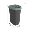 ROTHO Twist Green - trash bin – 50l ROTHO Twist Green - trash bin – 50l