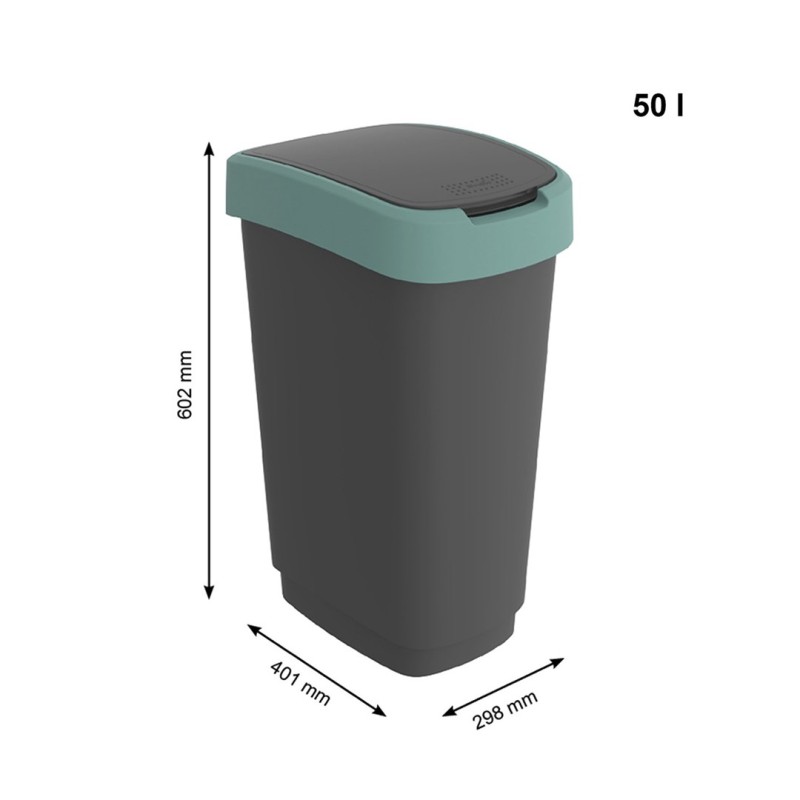 ROTHO Twist Green - trash bin – 50l ROTHO Twist Green - trash bin – 50l