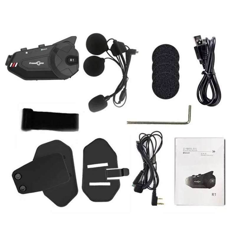 FREEDCONN R1 PLUS E motorcycle intercom Black FREEDCONN R1 PLUS E motorcycle intercom Black