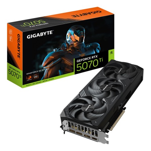 GIGABYTE GeForce RTX 5070 Ti WINDFORCE OC SFF 16G Graphics Card - 16GB GDDR7, 256bit, PCI-E 5.0, 2497 MHz Core Clock, 3 x DP 2.1a, 1 x HDMI 2.1b, NVIDIA DLSS 4, GV-N507TWF3OC-16GD GIGABYTE GeForce RTX 5070 Ti WINDFORCE OC SFF 16G Graphics Card - 16GB GDDR7, 256bit, PCI-E 5.0, 2497 MHz Core Clock, 3 x DP 2.1a, 1 x HDMI 2.1b, NVIDIA DLSS 4, GV-N507TWF3OC-16GD