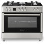 Ravanson KWGE-K90 Glass Inox gas-electric cooker