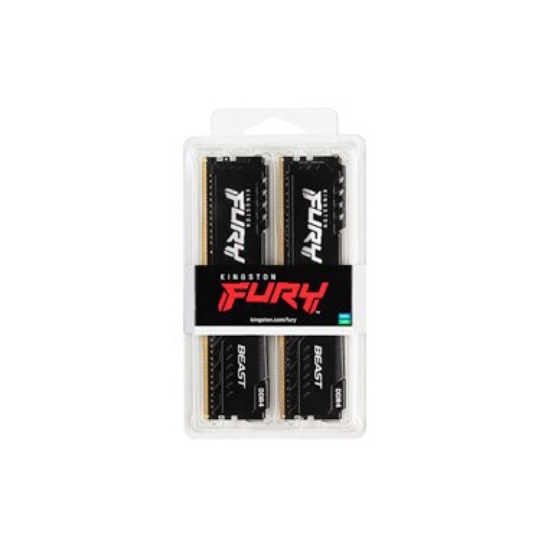 Kingston Technology FURY 16GB 3200MT/s DDR4 CL16 DIMM (Kit of 2) Beast Black Kingston Technology FURY 16GB 3200MT/s DDR4 CL16 DIMM (Kit of 2) Beast Black