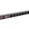 LANBERG PDU RACK POWER STRIP (1U,10A,7X SHUKO,2M)