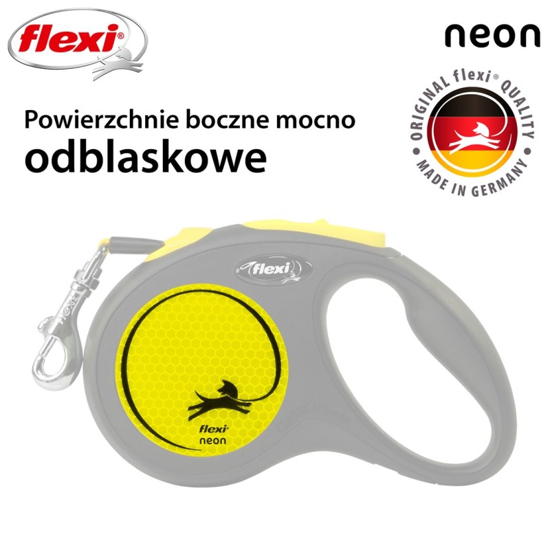 Flexi New NEON 5 m Black, Yellow Dog Retractable lead Flexi New NEON 5 m Black, Yellow Dog Retractable lead