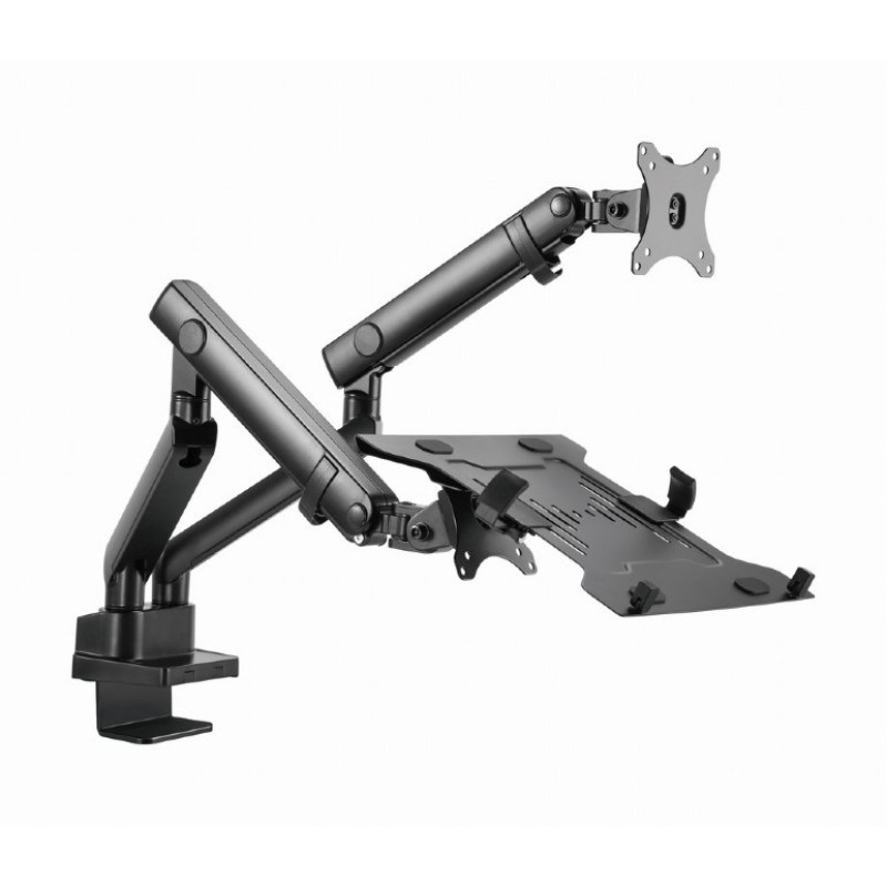 Gembird MA-DA3-02 Desk mounted adjustable monitor arm with notebook tray (full-motion), 17”-32”, up to 8 kg Gembird MA-DA3-02 Desk mounted adjustable monitor arm with notebook tray (full-motion), 17”-32”, up to 8 kg