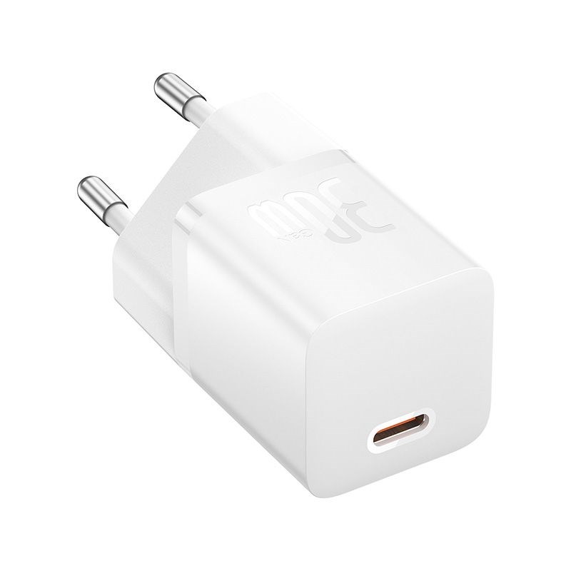 Baseus P10110902213-01 USB-C GaN5 mini 30W mains charger White Baseus P10110902213-01 USB-C GaN5 mini 30W mains charger White