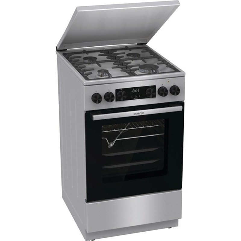 Gorenje GKS5C71XF Freestanding cooker with oven Silver