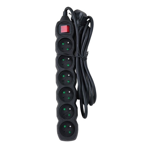 Esperanza ELK218K Power strip 6GN/3M Black Esperanza ELK218K Power strip 6GN/3M Black