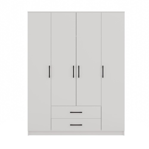 Topeshop ROMANA 160 BIEL KPLB bedroom wardrobe/closet 11 shelves 4 door(s) White