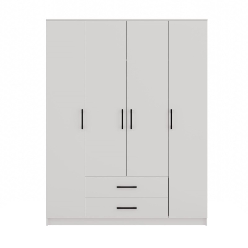 Topeshop ROMANA 160 BIEL KPLB bedroom wardrobe/closet 11 shelves 4 door(s) White