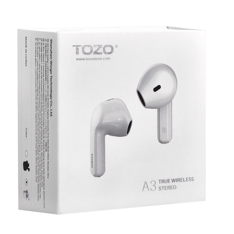 TOZO A3 True Wireless Stereo (TWS) USB Type-C Bluetooth In-Ear Headset White TOZO A3 True Wireless Stereo (TWS) USB Type-C Bluetooth In-Ear Headset White