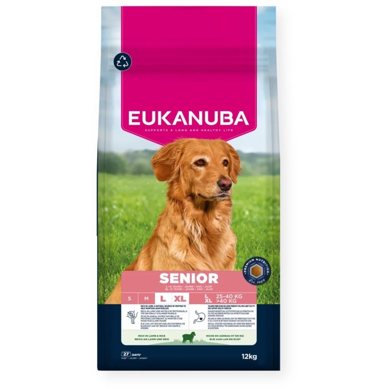 EUKANUBA Senior L XL Rich in lamb & rice - dry dog food - 12kg