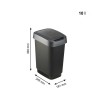 ROTHO Twist Silver - trash bin – 10l ROTHO Twist Silver - trash bin – 10l
