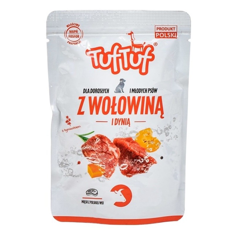 TUF TUF Minced beef with pumpkin - wet dog food - 100g