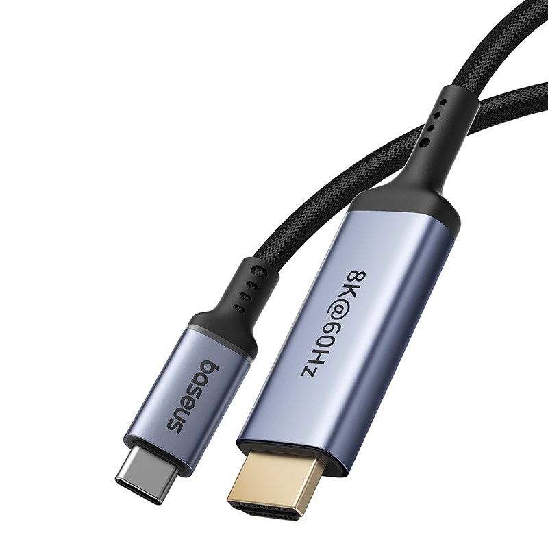 Baseus High Definition Series Flexible USB C to HDMI8K cable 1.5 m Black Baseus High Definition Series Flexible USB C to HDMI8K cable 1.5 m Black