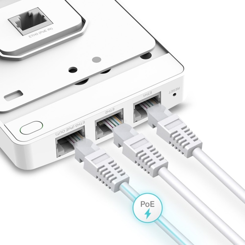 TP-Link Omada AC1200 Wireless MU-MIMO Gigabit Wall Plate Access Point TP-Link Omada AC1200 Wireless MU-MIMO Gigabit Wall Plate Access Point