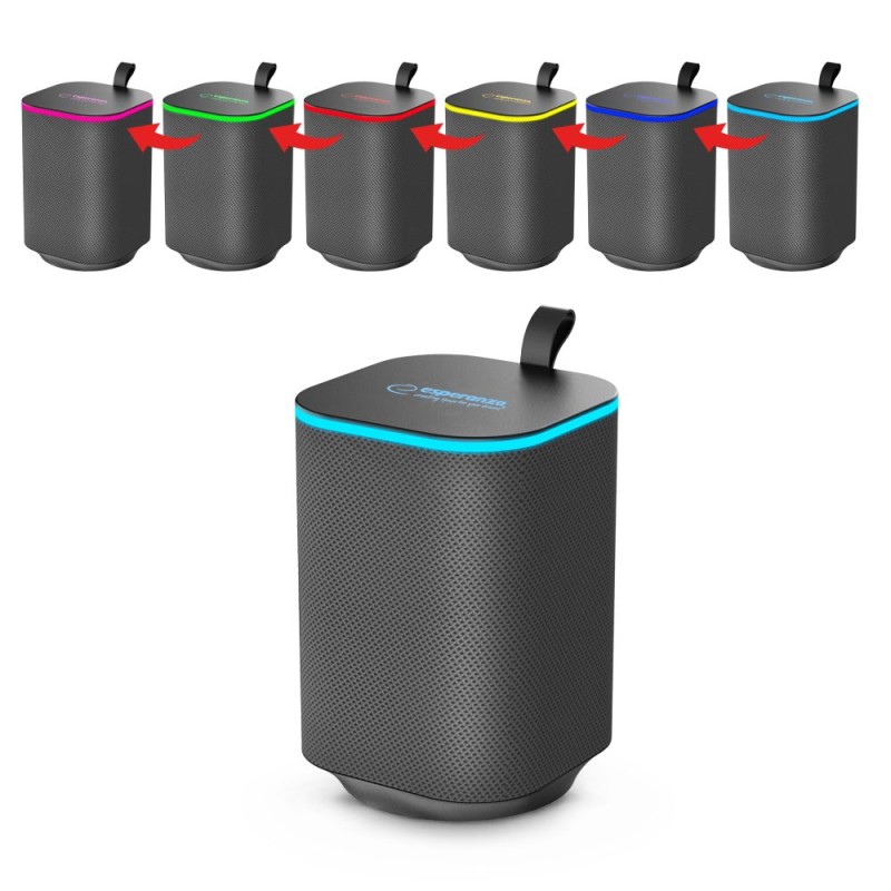 Esperanza EP155 BT FM LED RGB Speaker Black 10W Esperanza EP155 BT FM LED RGB Speaker Black 10W