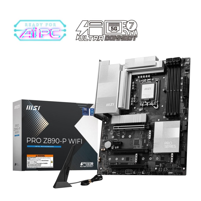 MSI PRO Z890-P WIFI motherboard Intel Z890 LGA 1851 (Socket V1) ATX MSI PRO Z890-P WIFI motherboard Intel Z890 LGA 1851 (Socket V1) ATX