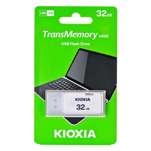 Kioxia TransMemory U202 USB flash drive 32 GB USB Type-A 2.0 White Kioxia TransMemory U202 USB flash drive 32 GB USB Type-A 2.0 White