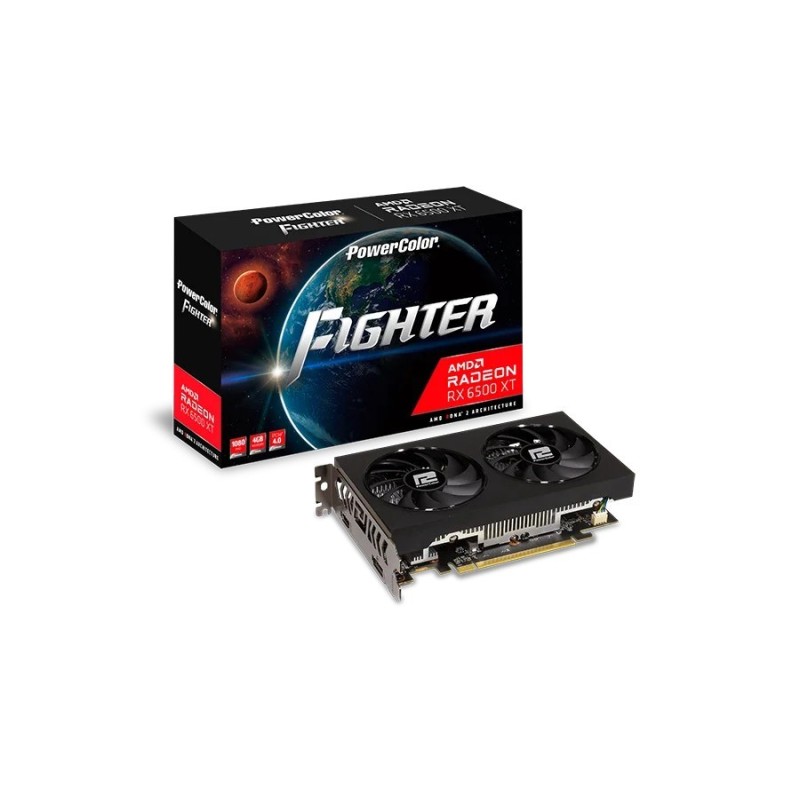 PowerColor Figh. AXRX 6500XT 4GBD6-DHV3 graphics card PowerColor Figh. AXRX 6500XT 4GBD6-DHV3 graphics card