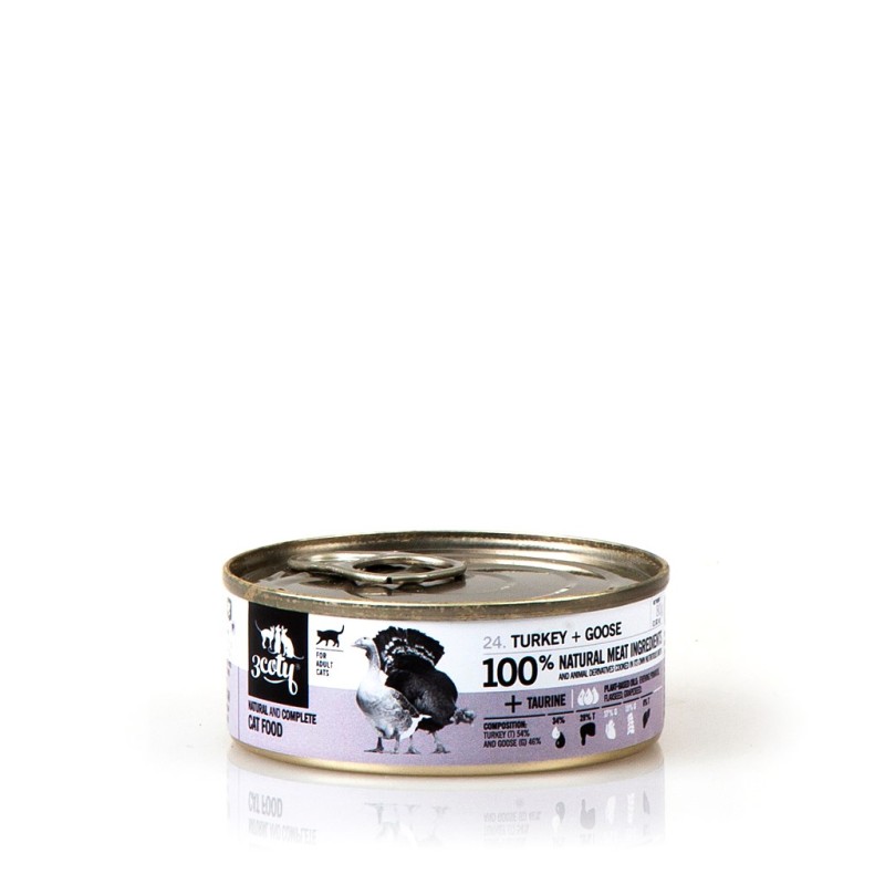 3COTY Turkey with goose - wet cat food - 80g 3COTY Turkey with goose - wet cat food - 80g