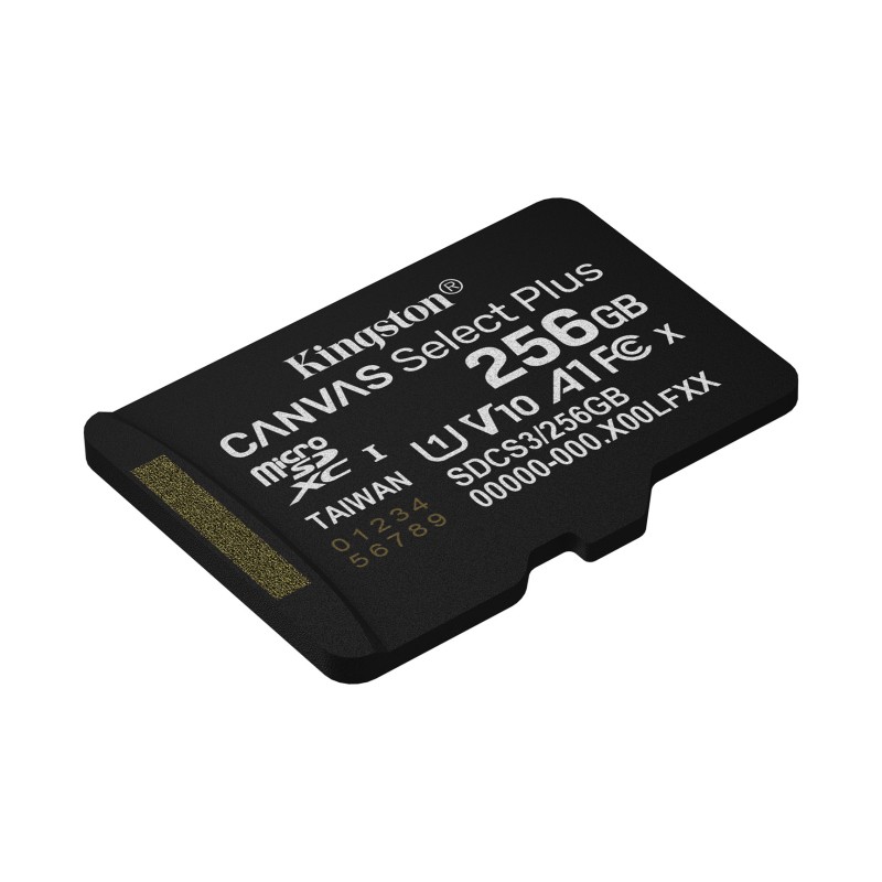 Kingston Technology 256GB microSDXC Canvas Select Plus Gen3 150MB/s A1 Card + Adapter