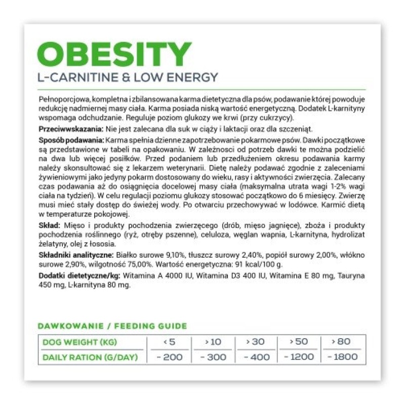 VET EXPERT Veterinary Diet Obesity Dog - wet food for dogs - 400g VET EXPERT Veterinary Diet Obesity Dog - wet food for dogs - 400g