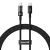 Baseus Gem USB C to USB C fast charging cable 1 m 100 W Black Baseus Gem USB C to USB C fast charging cable 1 m 100 W Black