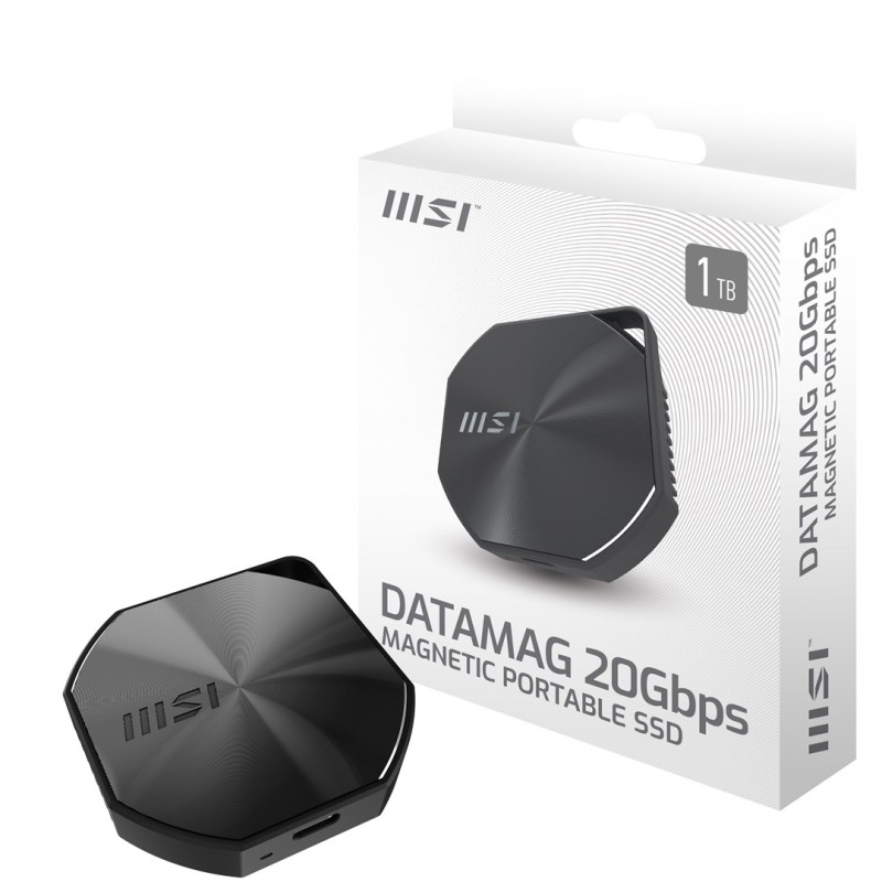 MSI DATAMAG 20GBPS 1TB external solid state drive USB Type-C USB 3.2 Gen 2x2 Black MSI DATAMAG 20GBPS 1TB external solid state drive USB Type-C USB 3.2 Gen 2x2 Black