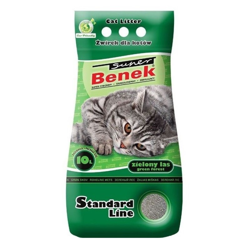 SUPER BENEK STANDARD Cat litter Bentonite grit Green forest 10 l SUPER BENEK STANDARD Cat litter Bentonite grit Green forest 10 l