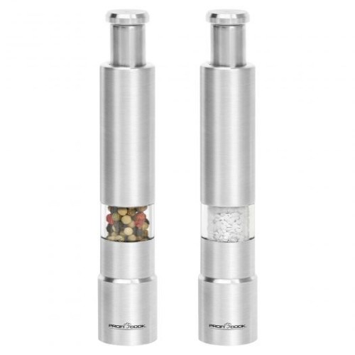 ProfiCook PC-PSM 1160 Salt & pepper grinder set Stainless steel, Transparent ProfiCook PC-PSM 1160 Salt & pepper grinder set Stainless steel, Transparent
