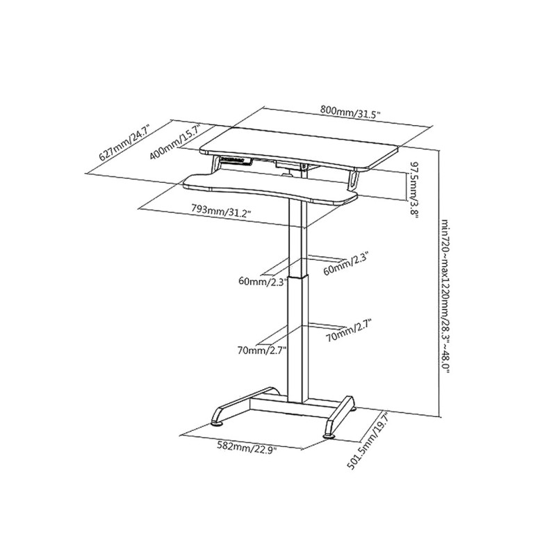 Maclean MC-835 Portable Desk Electric Height Adjustable 72 -122cm max. 37 kg Control Panel Sit Stand Work Station Maclean MC-835 Portable Desk Electric Height Adjustable 72 -122cm max. 37 kg Control Panel Sit Stand Work Station