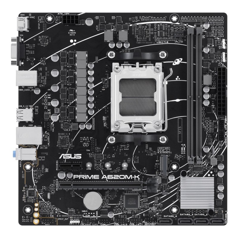 ASUS PRIME A620M-K AMD A620 Socket AM5 micro ATX ASUS PRIME A620M-K AMD A620 Socket AM5 micro ATX