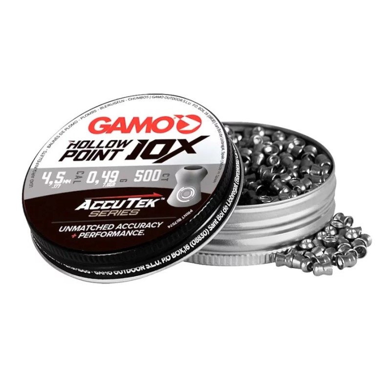 GAMO PREMIUM ACCUTEK HOLLOW POINT SHOT 4,5 MM - 500 PCS.