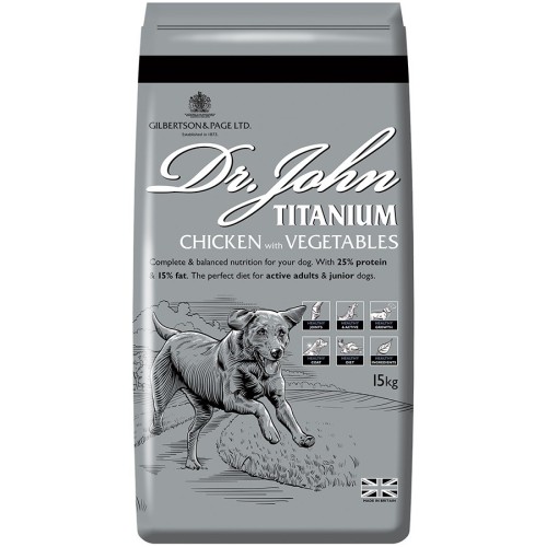 DR JOHN Titanium Chicken - dry dog food - 15kg DR JOHN Titanium Chicken - dry dog food - 15kg