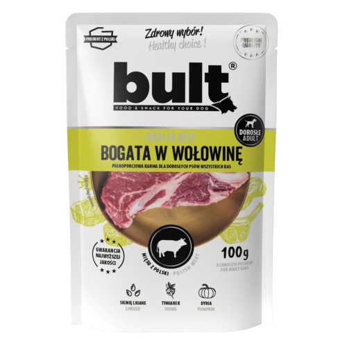 BULT Rich in beef - wet dog food - 100g BULT Rich in beef - wet dog food - 100g