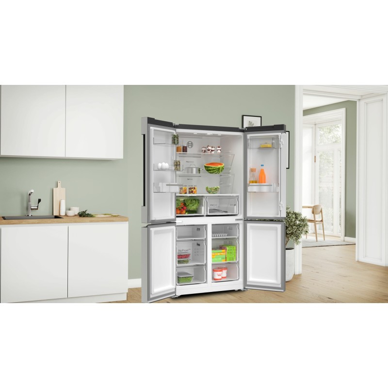 Bosch Serie 4 KFN96VPEA side-by-side refrigerator Freestanding 605 L E Stainless steel Bosch Serie 4 KFN96VPEA side-by-side refrigerator Freestanding 605 L E Stainless steel