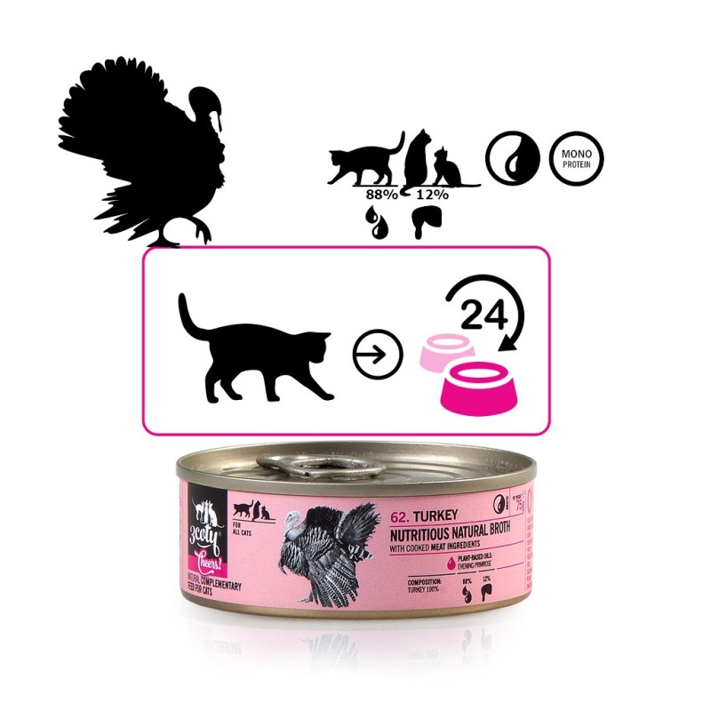 3COTY Turkey Cheers! - wet cat food - 75g 3COTY Turkey Cheers! - wet cat food - 75g