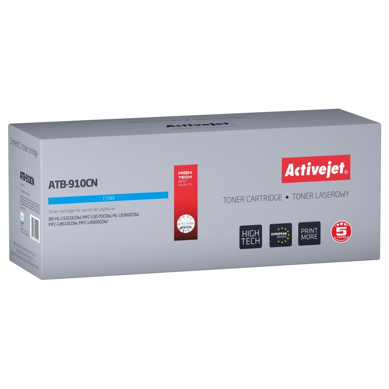 Activejet ATB-910CN Toner (replacement Brother TN-910C; Supreme; 9000 pages; cyan)