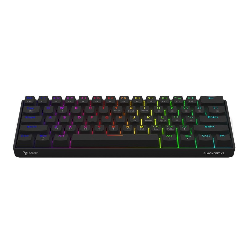 Savio BLACKOUT X2 RED keyboard Gaming USB QWERTY US International Black Savio BLACKOUT X2 RED keyboard Gaming USB QWERTY US International Black