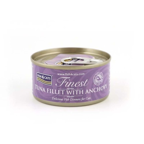 FISH4CATS Tuna fillet with anchovy - wet cat food - 70g