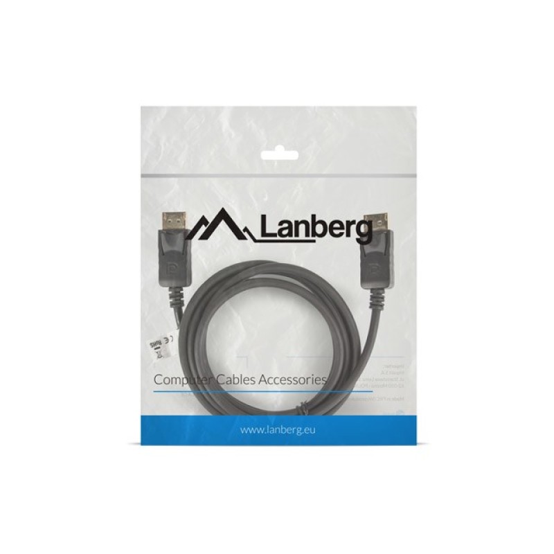 Lanberg CA-DPDP-10CC-0018-BK DisplayPort cable 1.8 m Black Lanberg CA-DPDP-10CC-0018-BK DisplayPort cable 1.8 m Black
