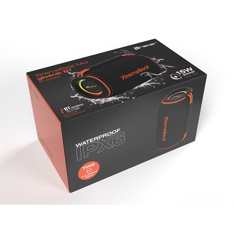 Tracer XtremeBeat TWS Portable Bluetooth Speaker Black 15 W Tracer XtremeBeat TWS Portable Bluetooth Speaker Black 15 W
